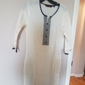 Offwhite cotton kurti for casual wear